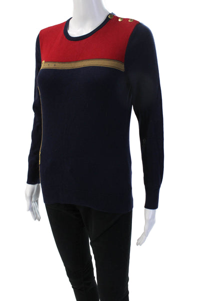 Lauren Ralph Lauren Unisex Pullover Sweater Dark Blue Crew Neck Cotton Size S