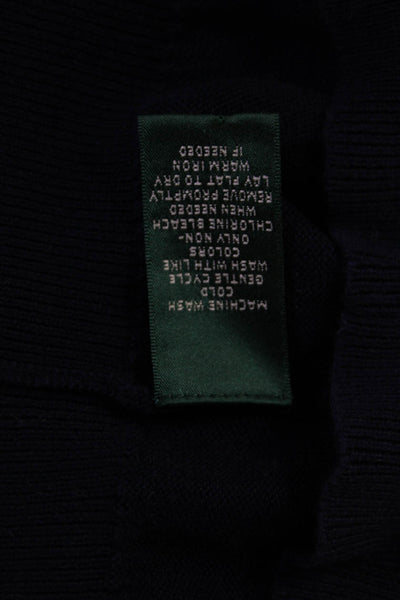 Lauren Ralph Lauren Unisex Pullover Sweater Dark Blue Crew Neck Cotton Size S