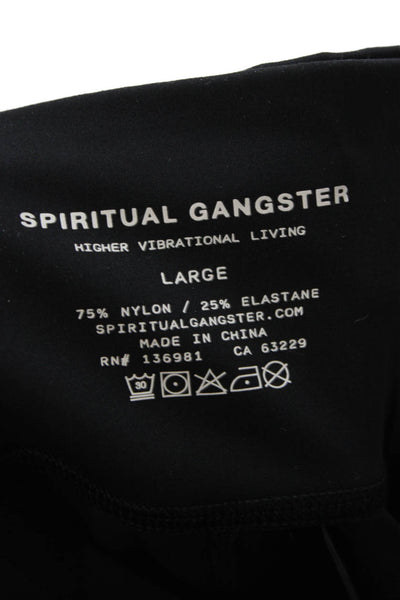 Spiritual Gangster Women Ankle Jogger Pants Black 75% Nylon 25% Elastane Size L