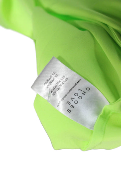 Generation Love Women Camisole Green V-Neck Sleeveless 80s Size XS