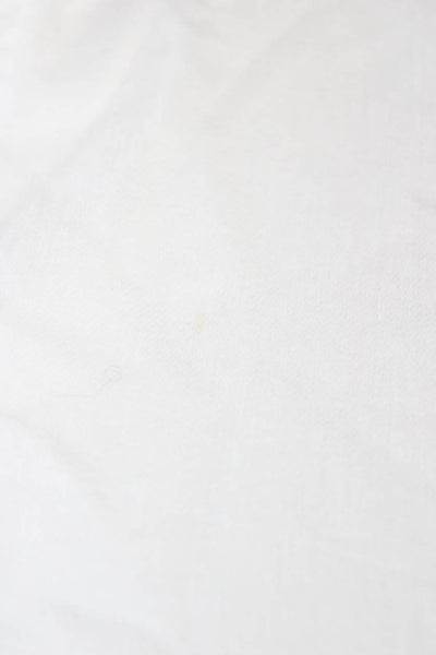 Eileen Fisher Womens Tunic Blouse White Organic Cotton 3/4 Sleeve Size S Petite