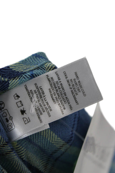 Rails Women Plaid Collared Rayon Button-Up Top Long Sleeve 90s Size S