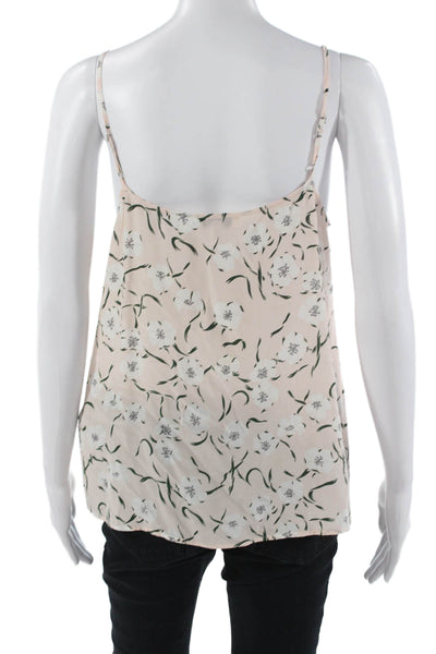 Equipment Femme Womens V Neck Floral Cotton Camisole Beige Size M