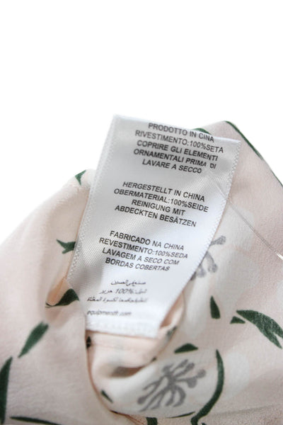 Equipment Femme Womens V Neck Floral Cotton Camisole Beige Size M