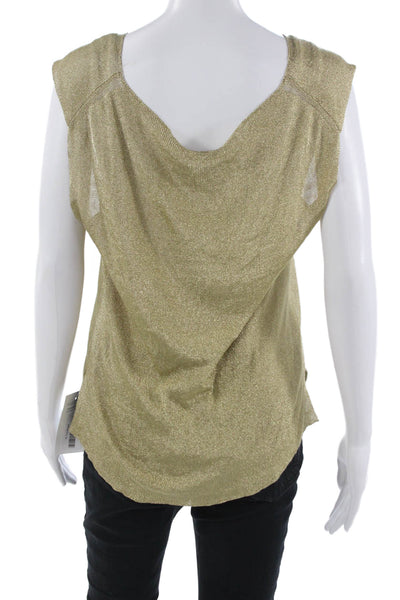 Calypso Saint Barth Women Bohemian V-Neck Sleeveless Tank Beige Size M