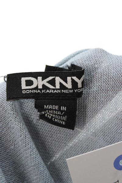 DKNY Unisex Cardigan Light Blue 3/4 Sleeve Solid Cotton Poly Blend Size M