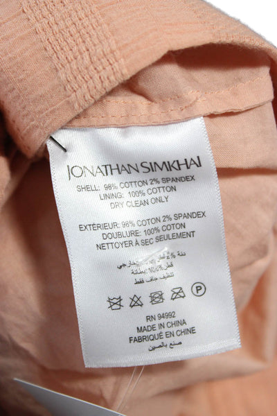Jonathan Simkhai Women Fit & Flare Mini Dress Tan Long Sleeve Size S