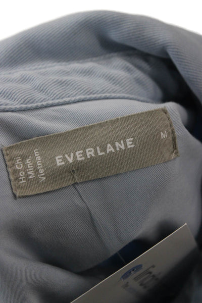 Everlane Unisex Light Blue TENCEL Button-Down Long Sleeve Top Size M