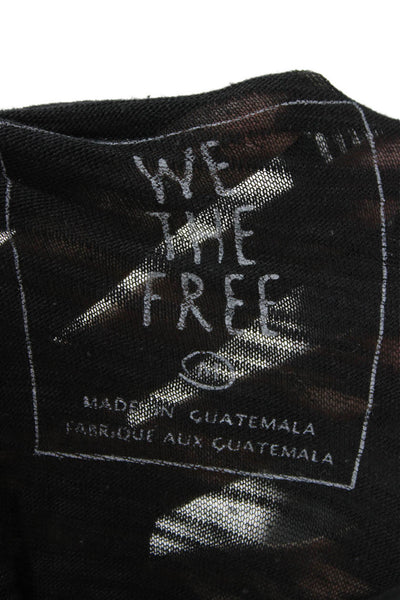 We The Free Women Black Short Sleeve T-Shirt Grunge Size XS