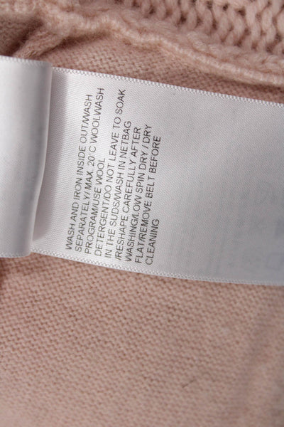 Escada Unisex Beige Cashmere Wool Cardigan Short Sleeve Size M
