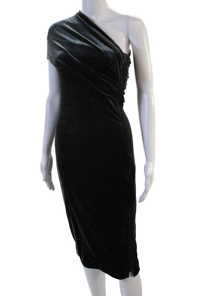 Haney Women Bodycon Sheath Black Midi Dress 100% Nylon Zip Size 0