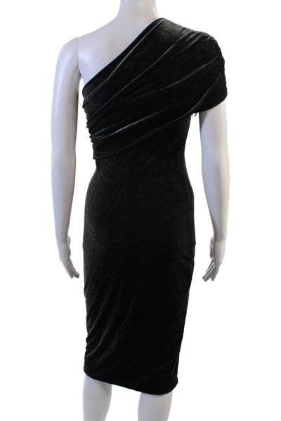 Haney Women Bodycon Sheath Black Midi Dress 100% Nylon Zip Size 0