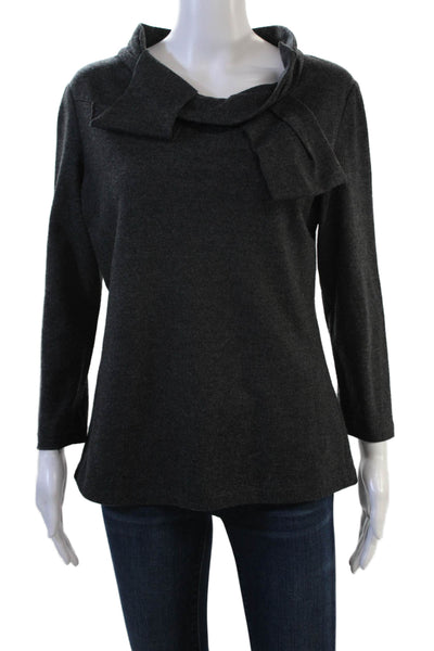 Lafayette 148 New York Unisex Dark Gray Virgin Wool Pullover Long Sleeve Size M