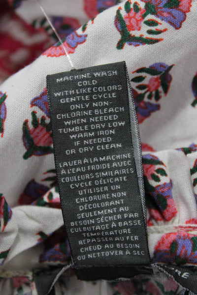Chelsea & Theodore Women Maxi Sundress Red Floral Rayon Boho Size S