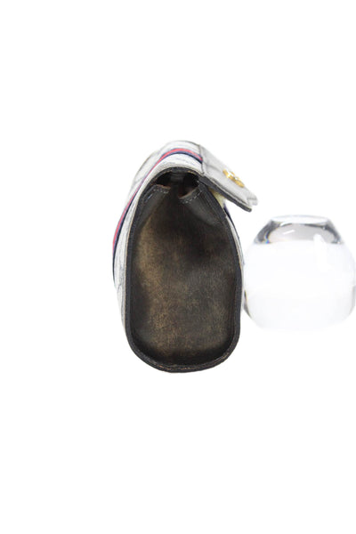 Gucci Womens GG Supreme Monogram Sherry Line Clutch Handbag Brown