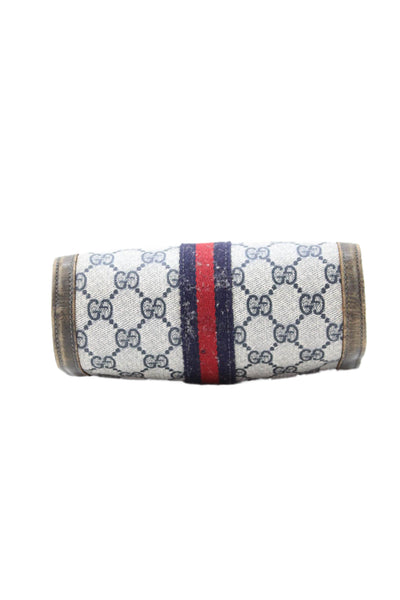 Gucci Womens GG Supreme Monogram Sherry Line Clutch Handbag Brown