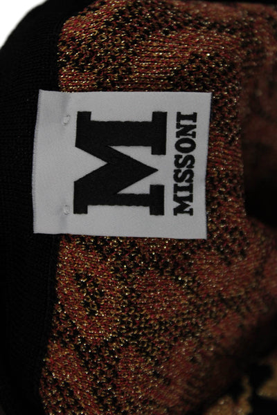 Missoni Women Tunic Blouse Leopard Black 3/4 Sleeve Round Neck Size 46