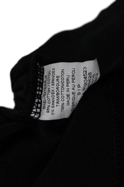 Theory Women Basic Short Sleeve Blouse Black Petite Size S