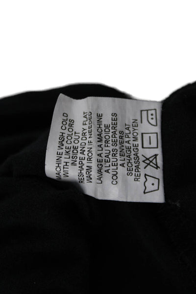Theory Women Basic Short Sleeve Blouse Black Petite Size S