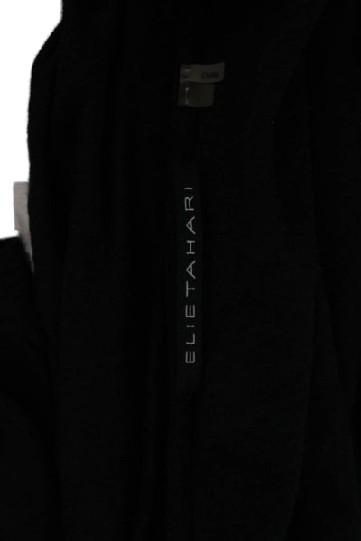 Elie Tahari Women Black Long Sleeve Modal Top Size S