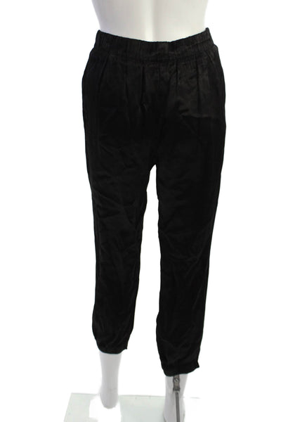 Nation LTD Women Cropped Ankle Pants Black Rayon Size XS