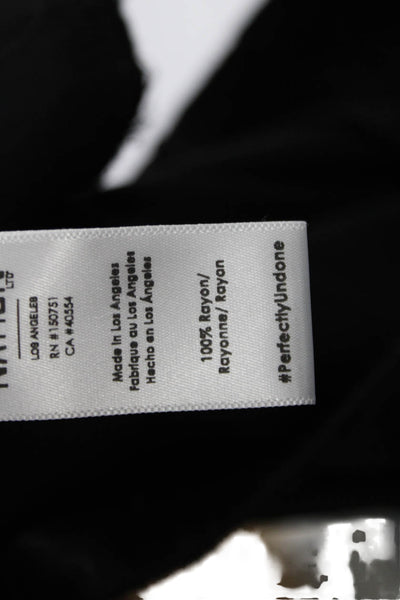 Nation LTD Women Cropped Ankle Pants Black Rayon Size XS