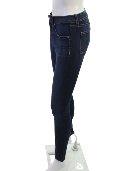 Rag & Bone Women Skinny Ankle High Rise Dark Blue Jeans Size 25