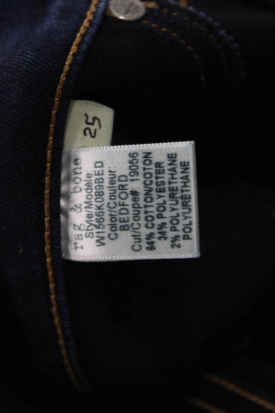 Rag & Bone Women Skinny Ankle High Rise Dark Blue Jeans Size 25