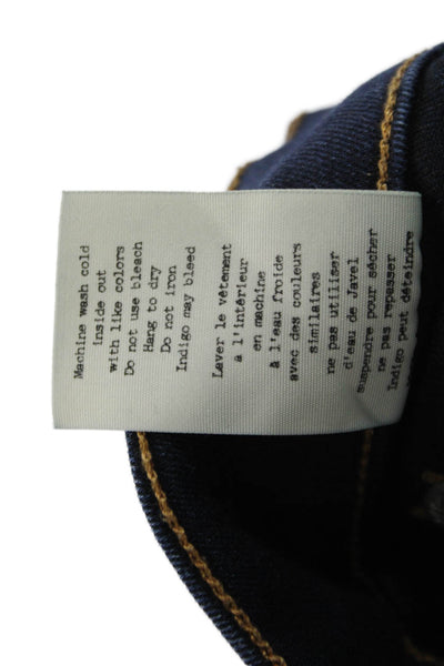 Rag & Bone Women Skinny Ankle High Rise Dark Blue Jeans Size 25