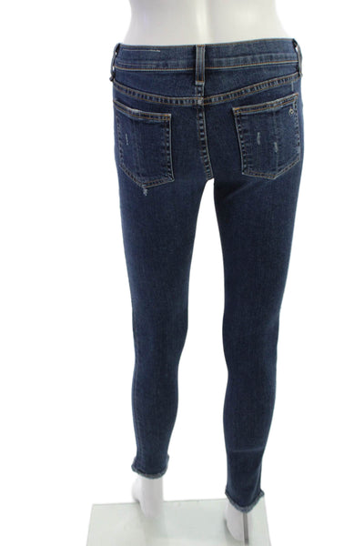 Rag & Bone Jean Womens Skinny Ankle Dark Blue Jeans Size 25