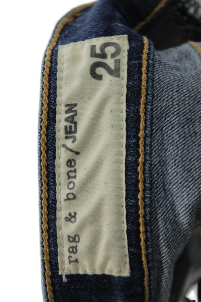Rag & Bone Jean Womens Skinny Ankle Dark Blue Jeans Size 25