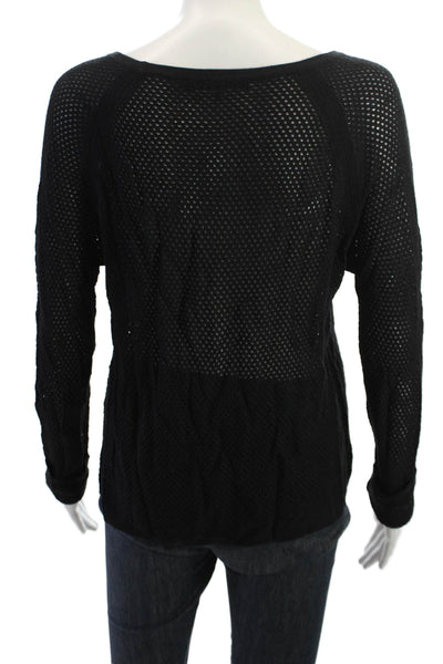 Rag & Bone Women Sweater Black 100% Rayon Round Neck Long Sleeve Grunge Size S