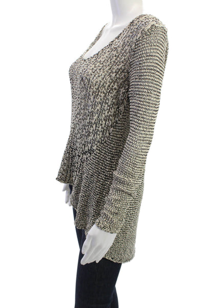 Helmut Lang Unisex Beige Pullover Round Neck Long Sleeve Linen Blend Size S