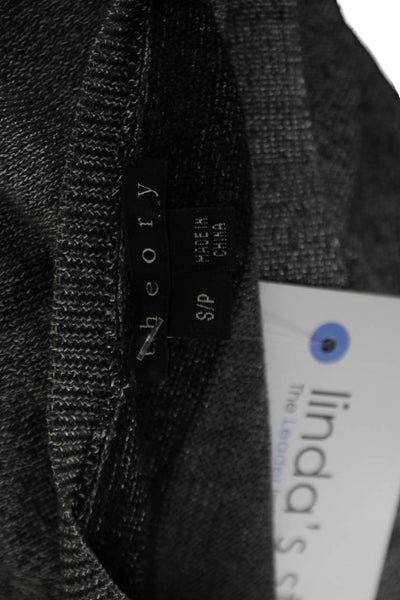 Theory Unisex Pullover Sweater Gray Striped Round Neck Long Sleeve Size S