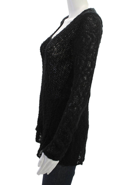 Club Monaco Unisex Pullover Sweater Black V-Neck Long Sleeve Size S