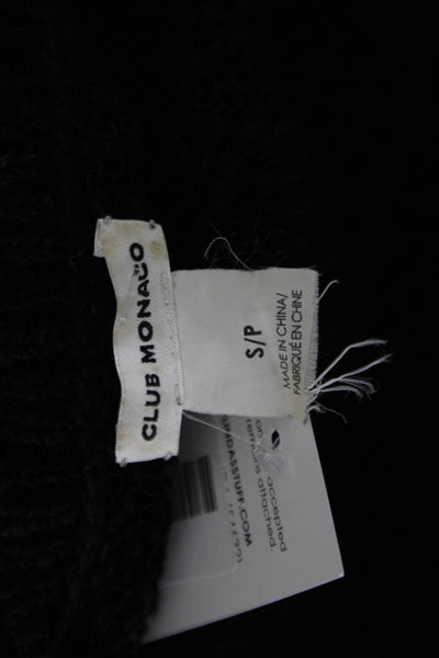 Club Monaco Unisex Pullover Sweater Black V-Neck Long Sleeve Size S