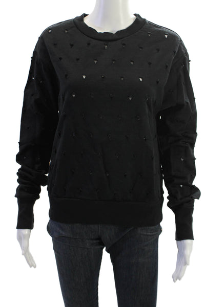 Public School Unisex Pullover Sweatshirt Black 100% Cotton Geometric Size S