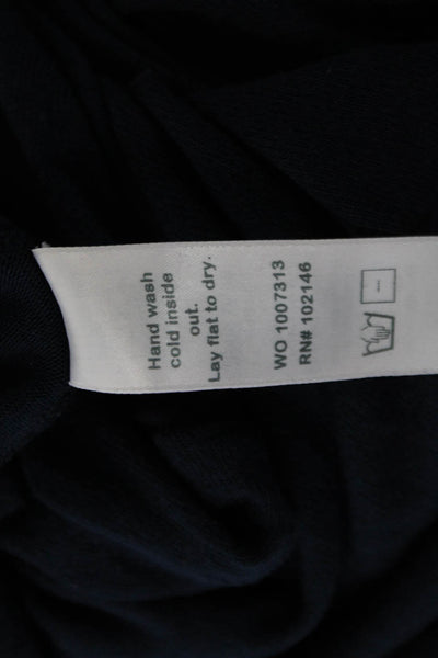 Michael Stars Unisex Dark Blue V Neck 3/4 Sleeve Pullover Sweater Size XL