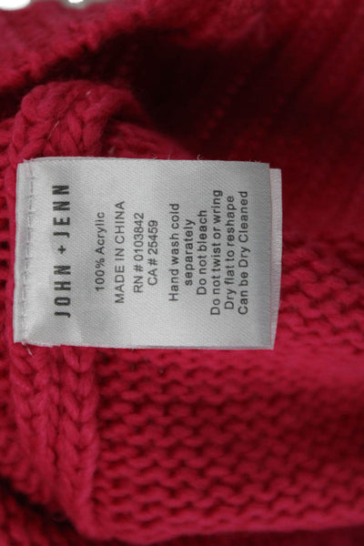John + Jenn Unisex Cardigan Pink Button V-Neck Long Sleeve Acrylic 90s Size M