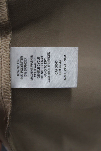 Rachel Zoe Women Beige Cropped Capri Pants Button 23in Inseam Size 12