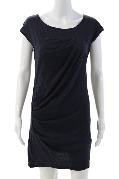 Velvet by Graham & Spencer Women Shift Dress Dark Blue Cotton Size S