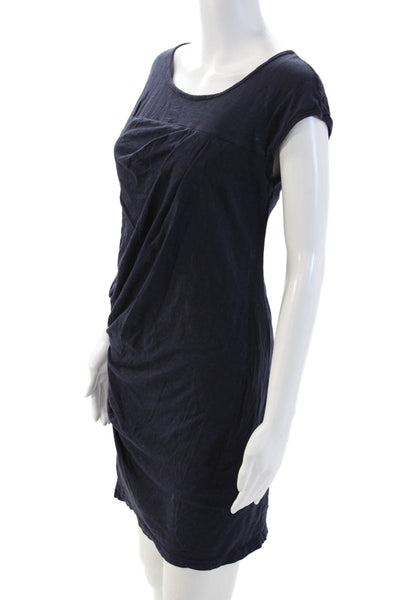 Velvet by Graham & Spencer Women Shift Dress Dark Blue Cotton Size S
