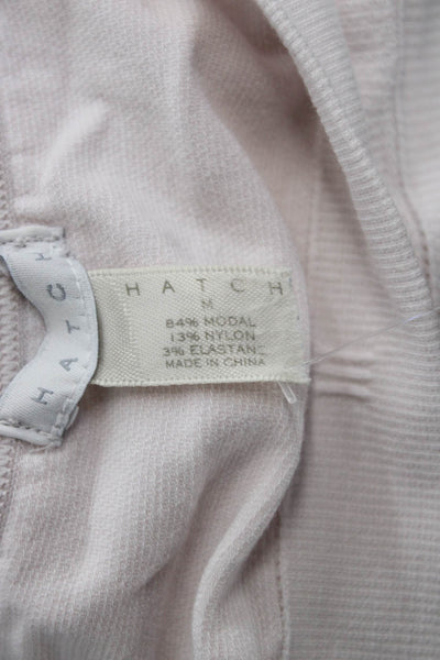 Hatch Womens Adjustbale Strap V Neck Knit Sports Bra Pink Size Medium