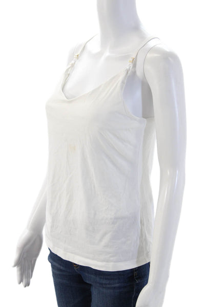 Hatch Women Maternity Camisole V Neck White Pima Cotton Spandex Buckle Size M