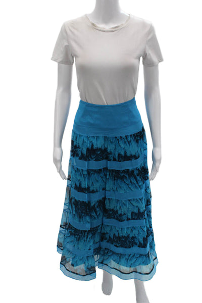 Laundry by Shelli Segal Womens A-Line Maxi Skirt Blue Size 0
