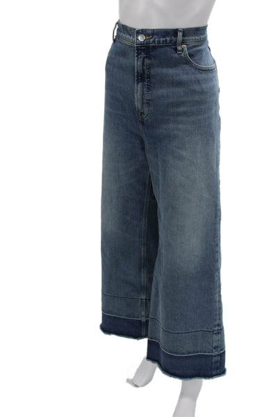 Everlane Womens Wide Leg Blue High Rise Jeans Inseam 30 Size 33