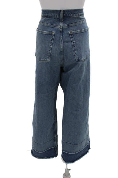 Everlane Womens Wide Leg Blue High Rise Jeans Inseam 30 Size 33