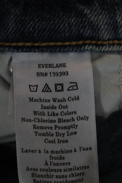 Everlane Womens Wide Leg Blue High Rise Jeans Inseam 30 Size 33