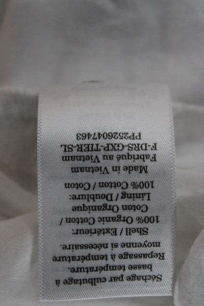 Everlane Womens Maxi Sundress White Square Neck Sleeveless Mid-Calf Size M
