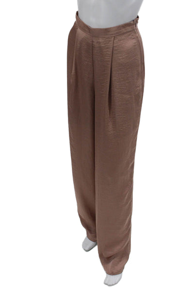 Juan Carlos Obando Women Dress Pants Brown 100% Viscose Inseam 32 Size 0